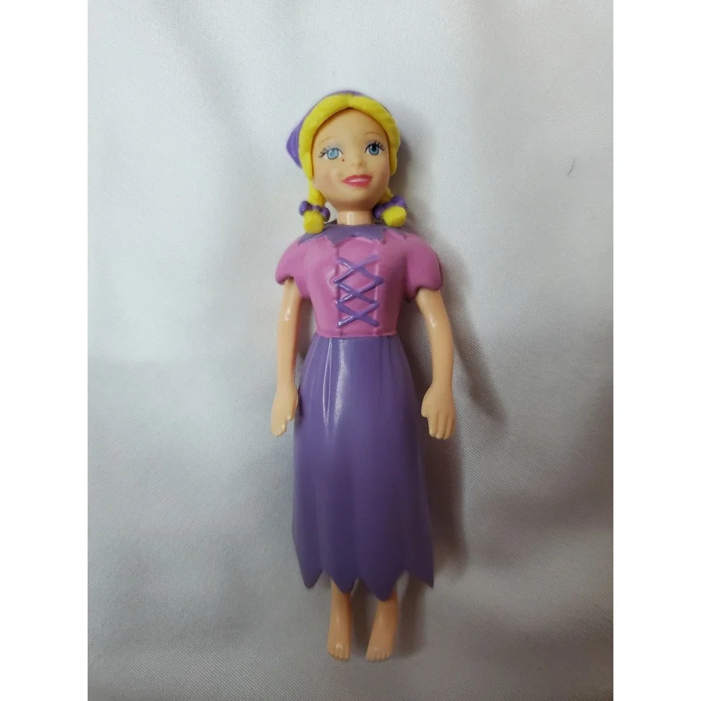 Vintage Purple Dress‎ Girl Dollhouse Miniature Figure Toy